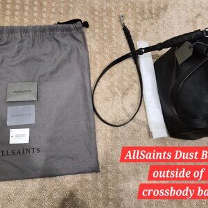 ALL SAINTS BLACK CROSSBODY BAG\PURSE *** LIKE NEW ***